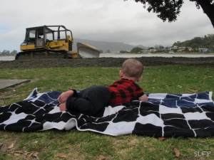 Adventures come in all shapes and sizes. This bulldozer kept Joey entertained for an entire picnic lunch and then some
